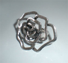 rhodium ring style signet ring flower design Size 57 size 17