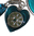 porte clef bijou de sac fantaisies émail turquoise et rhodium