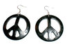 Natural style exotic wood earrings black coco peace & love