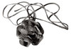 serre tête en cuir gris fleur fantaisie modulable en ceinture grande taille bracelet collier
