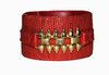 bracelet HOMME en vrai cuir lézard rouge brique UNISEXE taille de poignet ajustable 17 à 20 cm