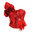 corset victorien luxe sur-mesure de mariage brodé perlé rouge et incrustations coordonnées aux choix