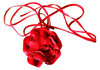 serre tête en cuir rouge fleur fantaisie modulable en ceinture grande taille bracelet collier