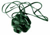 serre tête en cuir vert sapin fleur fantaisie modulable en ceinture grande taille bracelet collier
