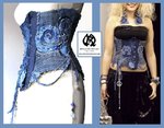 Belt waist Victorian corset luxury made-to-measure jeans devoured and coordinated inlays