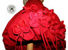 Jupe boule rouge style couture créateur total rouge sur-mesure grande taille femme
