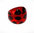 bague en verre rouge lumineux taches noires léopard style chevalière taille 12 (52)