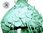 Jupe boule incrustations de fleurs vert d'eau menthe style couture sur-mesure grande taille femme