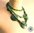 collier sautoir en perles et palets fantaisies de bois exotique totalement vert