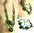 collier sautoir en perles et palets fantaisies de bois exotique totalement vert