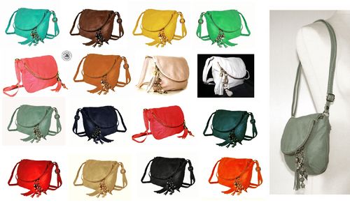 sac à main modèle mini besace en cuir lisse et fantaisie bijou assorti couleur au choix 20 x 22 cm