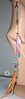 1 boucle d'oreille solo taille size (L) oreille percée en cuirs et perles multicolores
