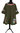 Robe tunique en coton mélangé souple femme grande taille couleur au choix