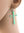 Earrings shabby chic style cross shape enamel sky green water