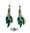 Long earrings 10 cm ethnic style Inca shades green blue petrol iridescent duck