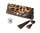 Glasses case in smooth leather and leopard style fur leather size 19 x 7 cm + matching jewelery gift