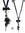 necklace long necklace link fine leather tassel leaves flowers black leathers