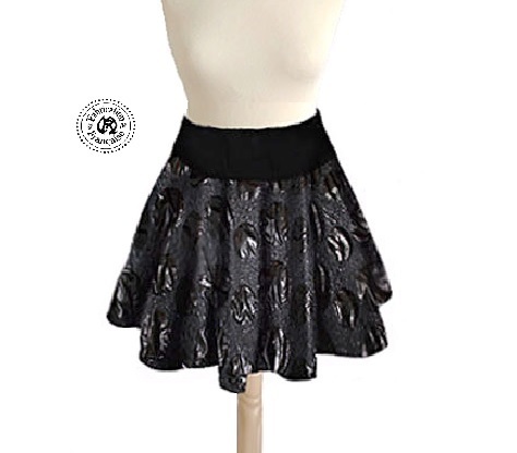 totally black skirt in fancy boiled wool big size to the choice to measure