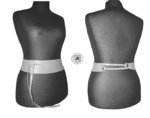 Modulable wide belt in smooth leather bright grey one size 40 to 54