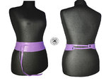 Wide belt adjustable soft leather parma lilac one size 40 to 54