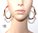 Boucles d'oreilles créoles géantes en tissu soie wax et cuir diamètre 7,5 cm