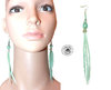 Designer Silver plated mid-length earrings pearls & fine blue ligth feathers