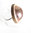 Ring XL all sizes unisex adjustable style ball leather rose gold support wood diameter 3 cm
