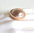 Ring XL all sizes unisex adjustable style ball leather rose gold support wood diameter 3 cm