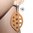 1 paire  de boucles d'oreilles ethniques style feuille ajourée en cuir camel
