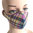 Alternative mask in 100% cotton fabrics style Scottish plaid tartan Madras washable from 30 ° to 60