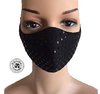 New collection fashion mask in luxury trendy jersey fabrics black dots washable 40 °