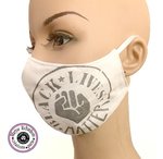 Masque unisexe réutilisable en tissu blanc griffé avec logo BLACK LIVES MATTER