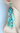 Sleeping earrings in silk cocoons shades sky blue mint green water coral rhinestones